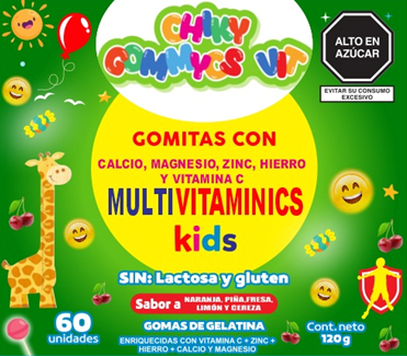 CHIKY GOMMYCS VIT MULTIVIT+COMPLEJ B KIDS 60 GOMITAS